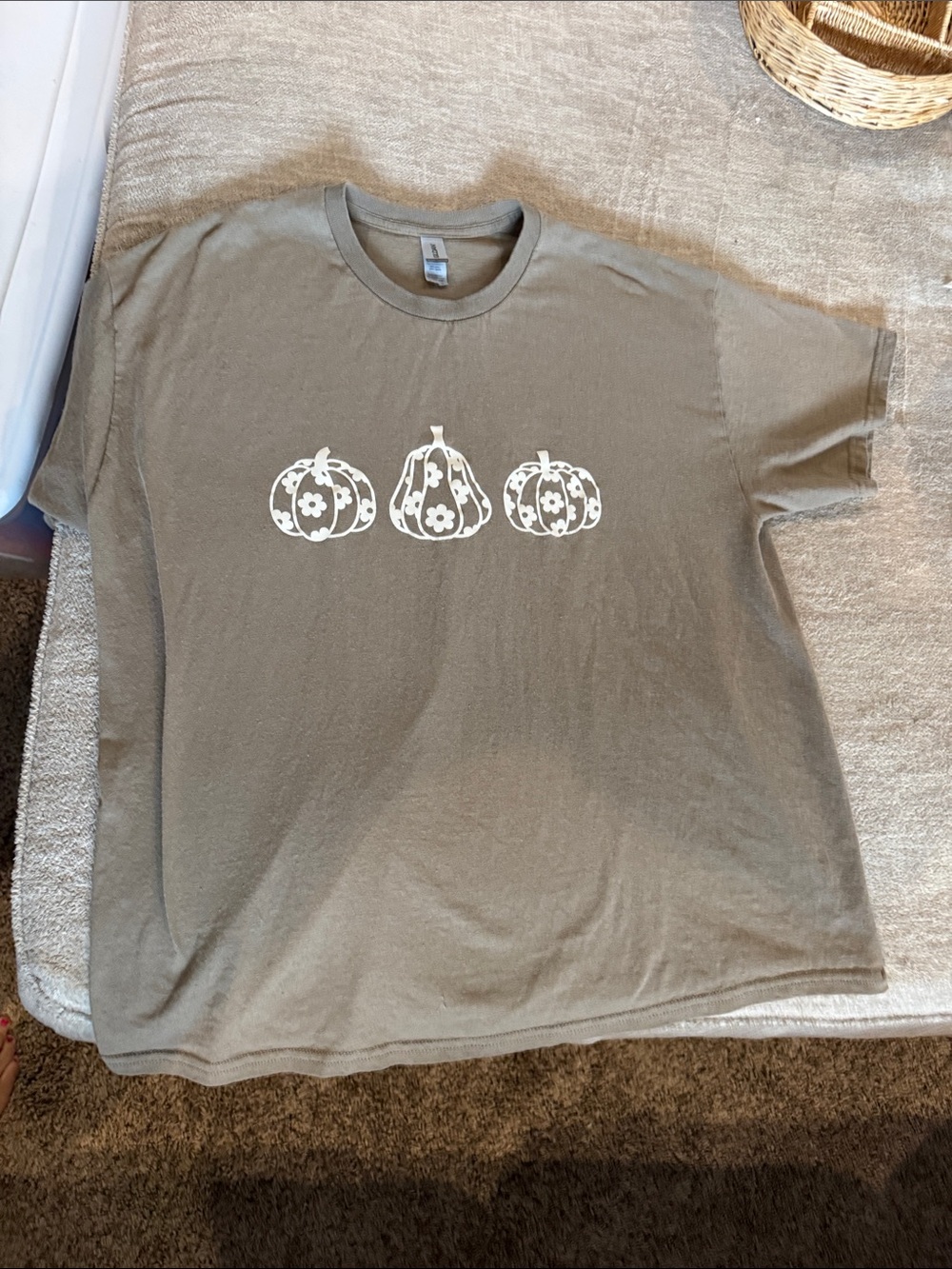 Gildan Neutral Tan Heavy Cotton Crewneck Tee